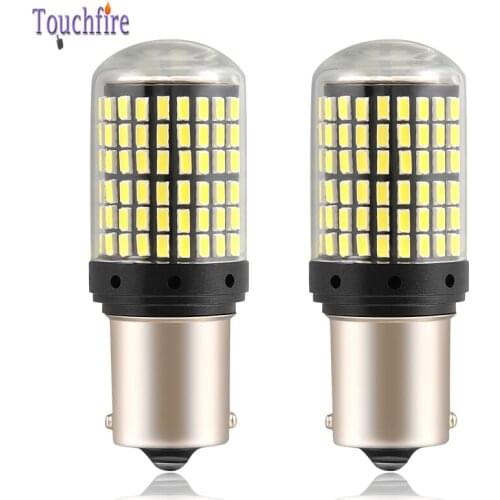 2PCS 1156 P21W BA15S PY21W BAU15S Canbus Car Bulb 144SMD 12-24V No Hyper Flash Reverse Brake Turn Signal Light