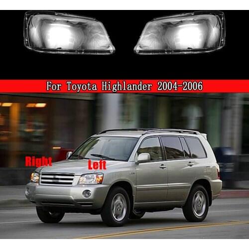 Car Clear Headlight Lens Cover Replacement Headlight Head Light Lamp Shell Cover For Toyota Highlander 2004-2006