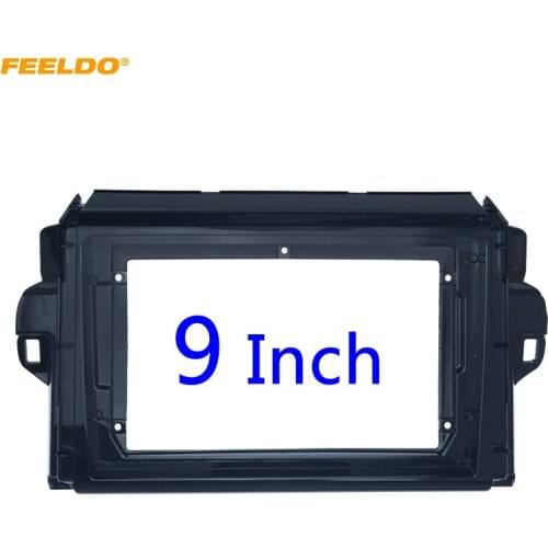 FEELDO Car Audio Radio 9 Inch 2DIN Fascia Frame Adapter For Toyota Fortuner 2015+ DVD GPS Navigation Installation Dash Trim Kit
