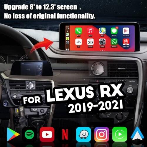 Android car multimedia player Built-in CarPlay Android auto GPS Navigation for LEXUS 2019-2021 RX350 RX300 RX450h