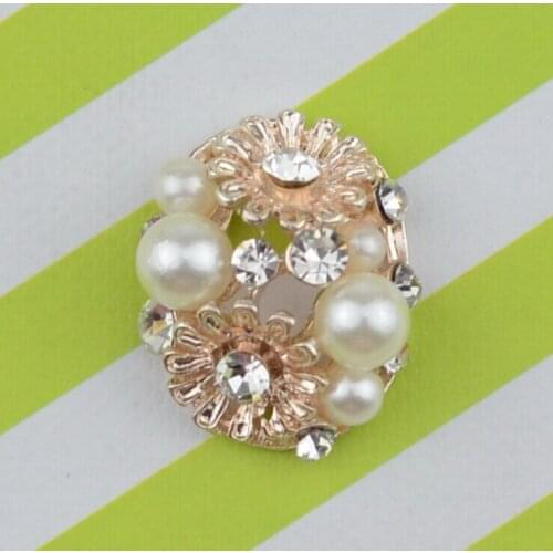 Free Shipping Wholesale 50pcs/lot 20x15mm Rhinestone Flatback Button For Hair Flower Wedding Invitation WY003