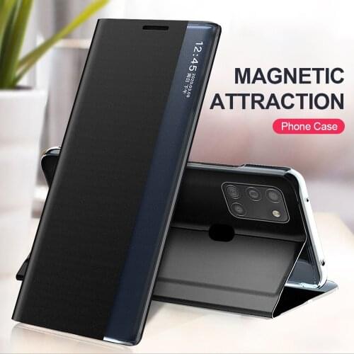 Leather smart flip magnetic case for Samsung Galaxy A21S A71 A51 A31 M31 M30S M21 stand book cover for Samsung A 21S 71 51 coque