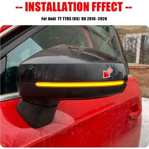 For Audi TT TTS TT RS MK3 8S 2015-2020 R8 2016-2020 Dynamic Turn Signal Light LED Side Mirror Sequential Indicator