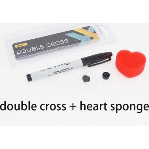 Double Cross by Mark Southworth (1 X Stamper + 1 Heart Stamper) Magic Tricks Close Up Mgaia Illusion Gimmick Props Magicians