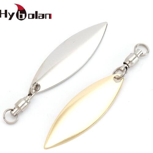 HYBOLAN 6pcs Fishing Lure DIY For Spoon Lures Frogs Reflective Brass Spinner For Metal Vib Willow Type Jig Hard bait Accessories