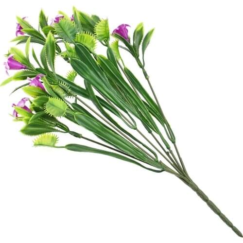 Lychee Artificial Morning Glory Floral Plant 7 Branches Simulated Plants for Christmas Birthday Party Club Decoration Home Decor