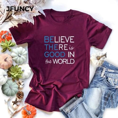 JFUNCY New 100% Cotton Women T-Shirts Plus Size Short Sleeve Graphic Mujer Tees Female Tops Summer Casual Tshirt Woman Shirts