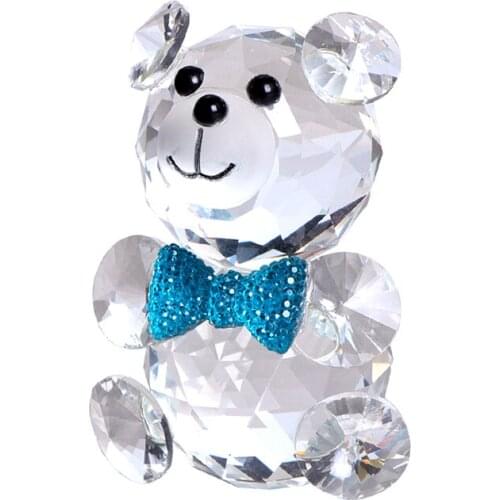K9 Crystal Bear Handmade Miniature Figurine Crystal Craft Glass Ornament Wedding Gift Home Decor Accessories Birthday Gift