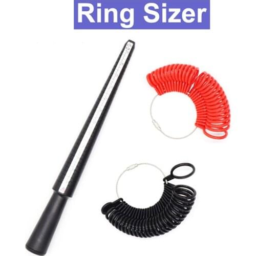 URANN Ring Size Mandrel Stick Finger Gauge Ring Sizer Measuring Jewelry Tool Ring Sizer Measure Finger Gauge