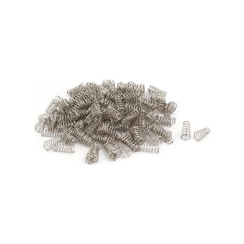 10mmx6mmx19mm Metal Taper Conical Compression Spring Silver Tone 45pcs