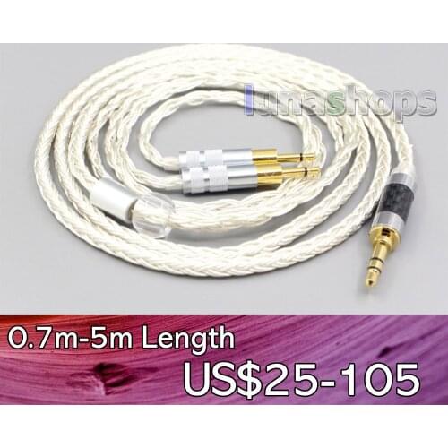 LN007233 16 Core OCC Silver Plated Earphone Cable For Sennheiser HD700 Headphone Headset
