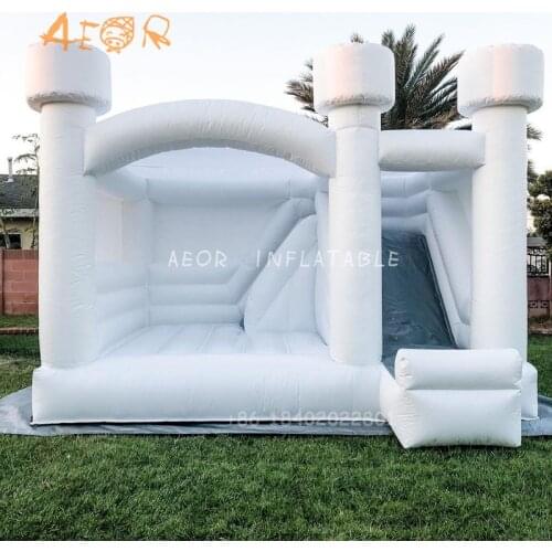 All white bounce house rental Inflatable slide wedding castle jumper
