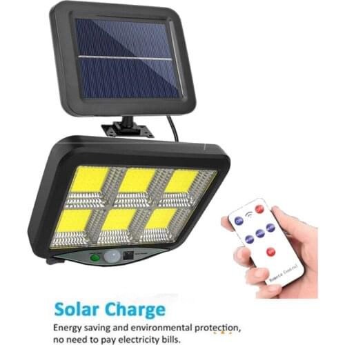 Seperable 120 LED Solar Light PIR Motion Sensor Wall Sunlight Outdoor Solar Lighting Waterproof Security Lamp for Garden indoor