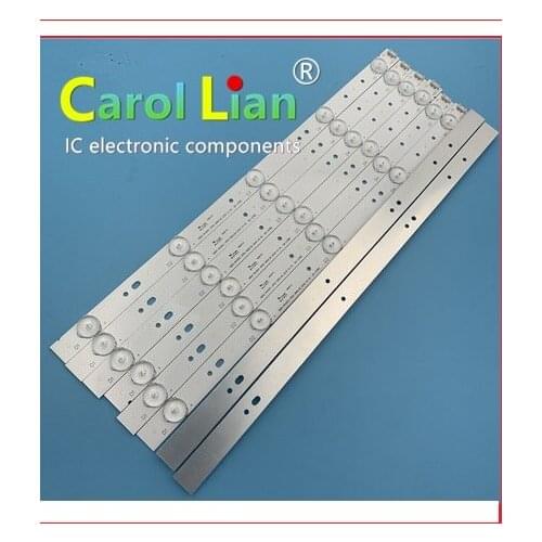 Novo 10 conjunto = 80 pces 5led 405mm tira conduzida para tql43f4pr001 43e3000 43e3500 5800-w43001-3p00 e465853 02k03177a rdl430