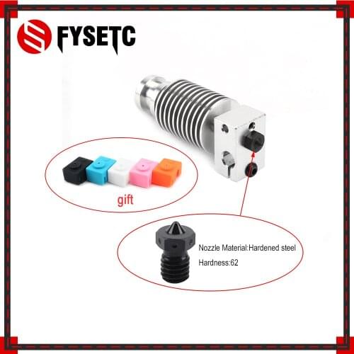 Upgrade HeatSink Extruder Radiator + E3D Hotend Block + Hardened Steel V6 Nozzle For 1.75mm Filament PT100 Prusa I3 MK3