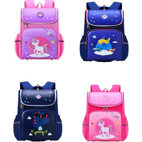 2020 Kids 3D Orthopedic Cartoon Unicorn School Bags Grade 1-3 Children School Backpack for Girls Boys Schoolbag Mochila Infantil