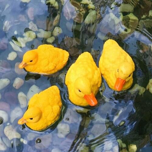 Resin 1 Pair Life-like Ducks Figurine Miniatures Pond Gifts Cute Resin Ducking Crafts Animals Garden Home decor Toys Gifts