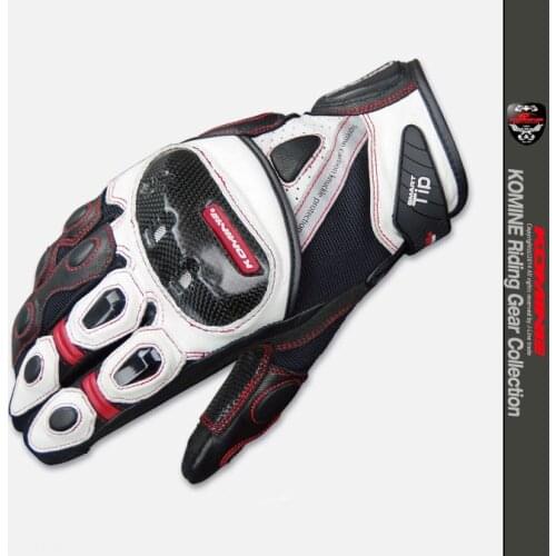 Package mail Komine GK169 Titanium alloy leather motorcycle RAcing Gloves