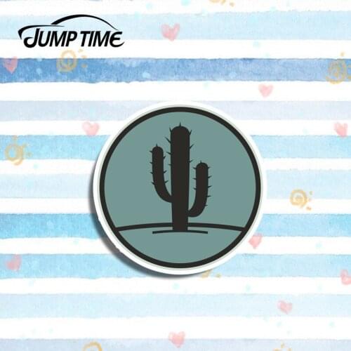 Jump Time 13cmx13cm Desert Cactus Plant Vinyl Stickers For Laptop Tablet Fridge Window Decal Car Styling Decor Car Accessories