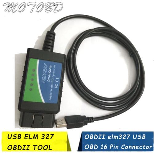 Green Label New V2.1 ELM 327 USB Auto Doagnostic Scanner OBD2 Obdtool ELM327 USB Fault Code Reader Clearner Car Scan Tool