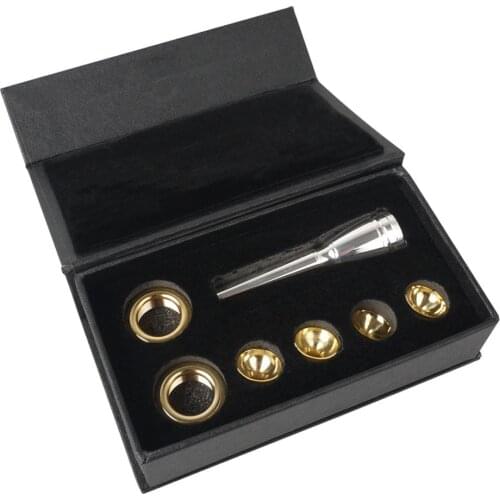 Bb C key Trumpet Mouthpiece Set Trumpet Accessories Convertible 3C 2C 2B 3B Trompeta Silver Gold Plated Mouthpiece with Box