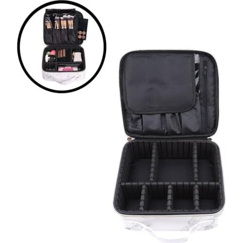 Large Capacity Storage Bag Marble Pattern Cosmetic Bag Multi-function Portable Travel Wash Bag Tattoo Manicure Toolbox