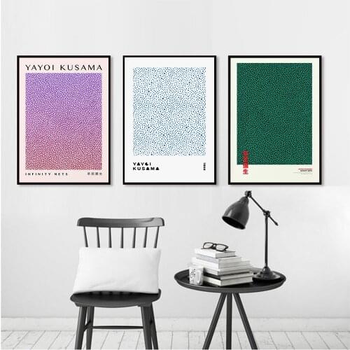 Yayoi Kusama Exhibition Poster Japanese Canvas Painting Nordic Abstract Art Print Modern Wall Picture For Living Room Home Decor