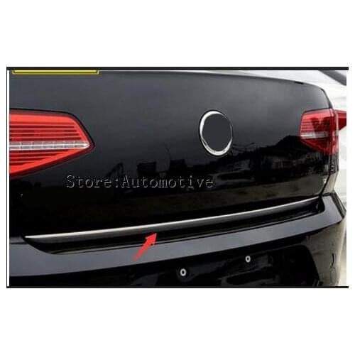 For VW PASSAT B8 2015 2016 2017 Rear Trunk Boot Tailgate Door Tail Gate Cover Trim Molding Lid Bezel Garnish Strip Styling