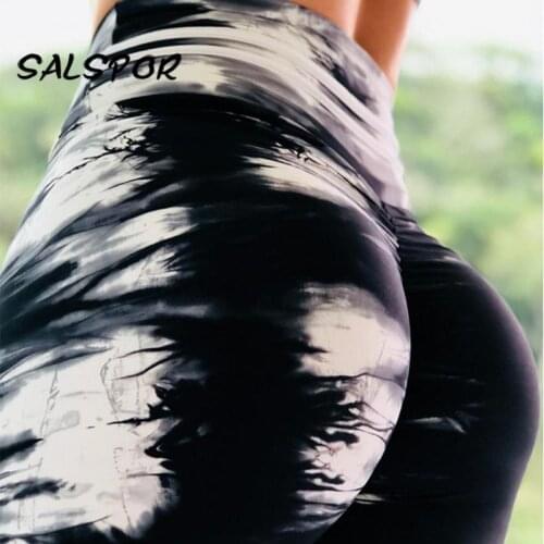 SALSPOR 3XL Print Booty Push Upleggings Women High Waist Workout Hip Lifting Legging Training Girls Fitness Plus Size Activewear