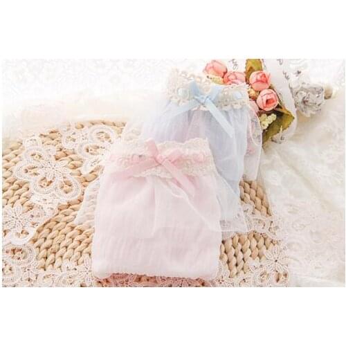 100% Real Photoes M L Lovely Cute Lolita Kawaii Ruffle Cotton Lace Princess Panties Underwear Brief Thong WP269