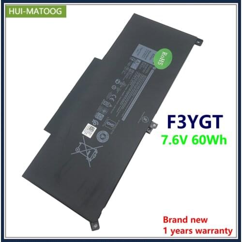 F3YGT 7.6V 60Wh Laptop Battery For Dell Latitude E7000 7000 7280 E7280 E7380 E7480 series 7500mAh