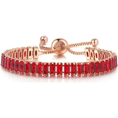 Hip-hop Rap Accessories HIPHOP Full Crystal Cuban Inlaid Zircon Gold Tennis Bracelet Fashion Womens Bracelet