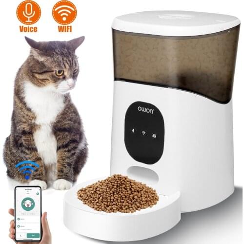 5L Large Capacity Automatic Pet Feeder APP Control Timing Feeding Voice Record Pet Food Dispenser [WiFi/Bluetooth/Button Vers
