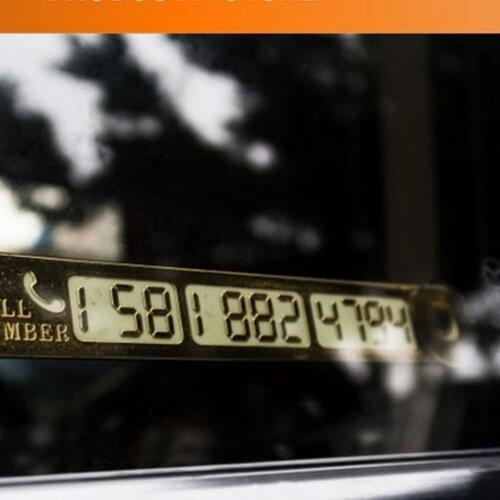 Car Stickers Temporary Car Parking Card Notification Night Luminous Sucker Plate Card Telephone Number Random Color