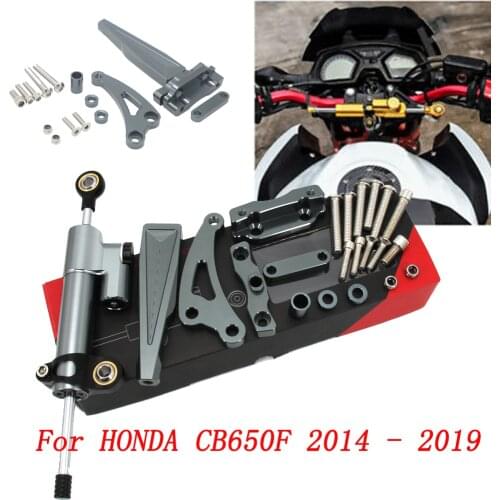 For Honda CB650F CB 650F CB 650 F 2014-2019 CNC Aluminum Motorcycle Stabilize Steer damper Mounting Bracket Kit steering damping