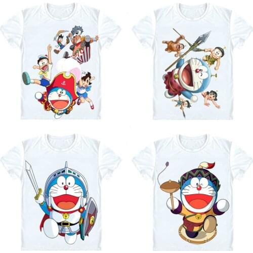 Doraemon T-Shirts Short Sleeve Shirts Anime Manga Fujiko Fujio Stand by Me Doraemon Nobita Nobi Shizuka Minamoto Cosplay Shirt
