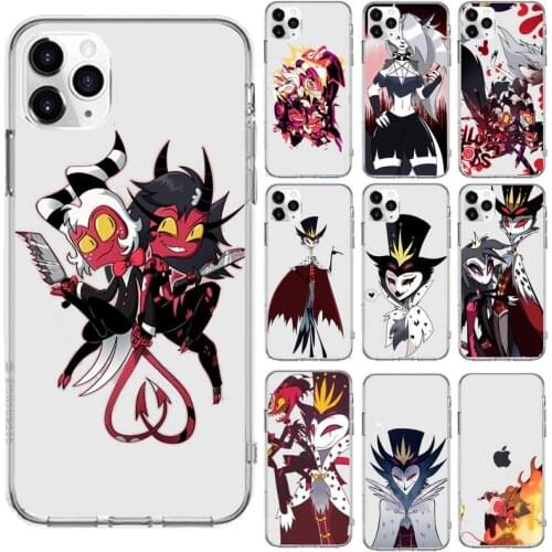 Helluva Boss cute cartoon Phone Case Transparent for iPhone 6 7 8 11 12 s mini pro X XS XR MAX Plus cover funda shell