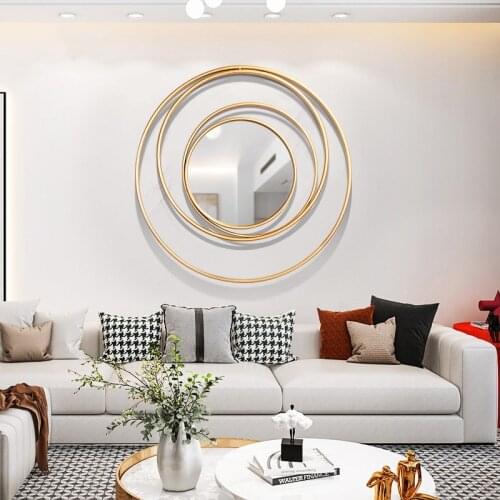 Good Quality Metal Wall Decoration Luxury Living Room Wall Sofa Background Hanging with Mirror