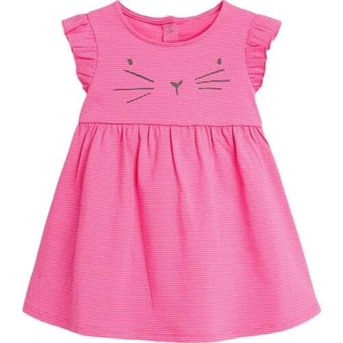 Little Maven 2021 Summer Baby Girl Children Clothes Toddler Cotton Animal Print Vestiods Frocks Casual Dress for Kids 2-7 Years