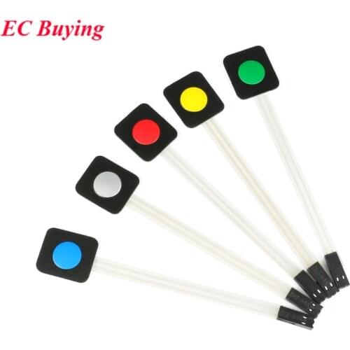 Membrane Switch Keypad 1 Key Matrix Membrane Switch Red Blue Green Gray Yellow Color Keyboard Board for Arduino DIY Single Key