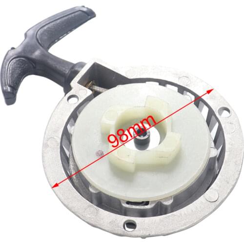 Mini Alloy Pull Starter Part Recoil Start For ATV 49CC Pocket Bike Minimoto Quad Recoil Starter Part Aluminum Silver