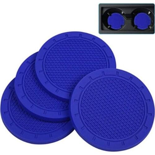 Multifuctional Car Coaster PVC Travel Insert Coaster Anti-slip Cup Mat Universal Vehicle Cup Holder Coaster Waterproof