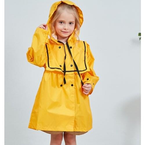 Solid Princess Doll Fashion Cute Baby Student Childrens Raincoat Girl Poncho
