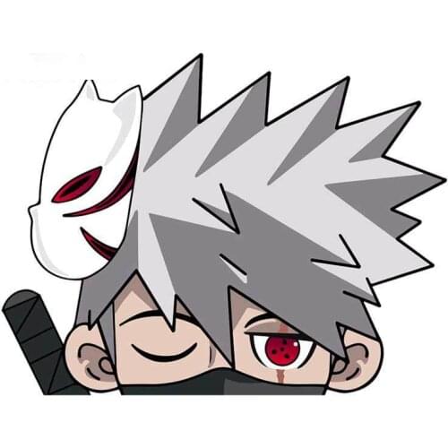Cartoon Ninja Kakashi Peeker Car Stickers Personality DIY Anime Motorcycle Decal Graphics Decoration Apply To Car Window Laptop