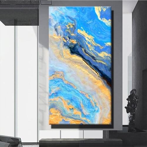 Green Blue Gold Ocean River 3d Diy diamond painting Full Square Round drill 5d Diamond Embroidery Warm Color Art 3d X96