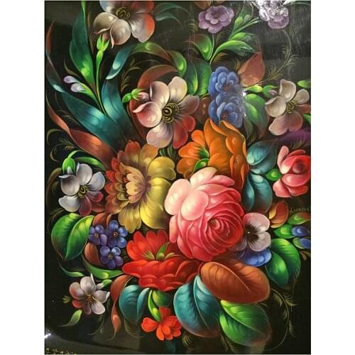 5D DIY Diamond Painting Kit Colorful Peony flower Full Square/Round Drill embroidery mosaic Cross stitch Plant home decor