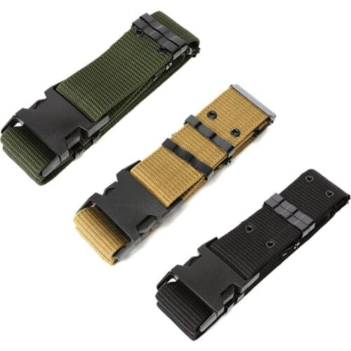 Nylon Adjustable Tactical Belts Military Army Waist Support Belt Outdoor Metal Buckle Heavy Duty Training Hunting Belt