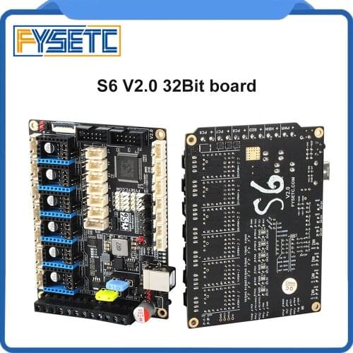 S6 V2.0 Board 32 Bit Control Board Support 6X TMC Drivers Uart/SPI Flying Wire XH/MX Connector VS F6 V1.3 SKR V1.3