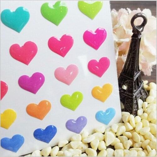 Romantic 3D Cocktail Heart design jelly Style Epoxy Sticker/DIY Multifunction Deco stickers Office School Supplies G028