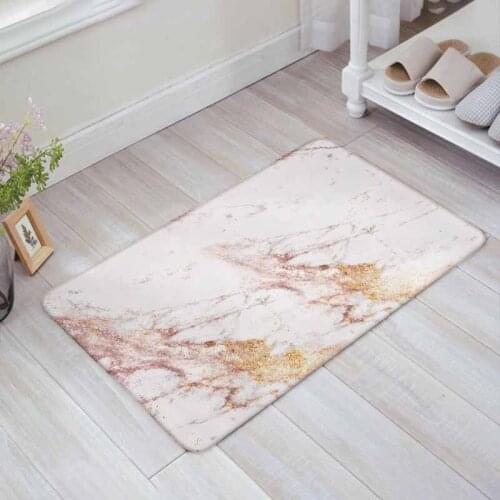 Pink Marble Design Doormat Welcome Mat Entrance Mat Indoor/Outdoor Door Mats Floor Mat Bath Mat 23.6" (L) x 15.7" (W)